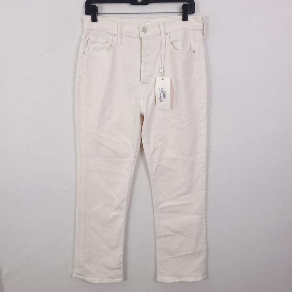 Mother The Tripper Ankle Jeans Size 30 Cream Puffs High Rise Straight Leg NEW